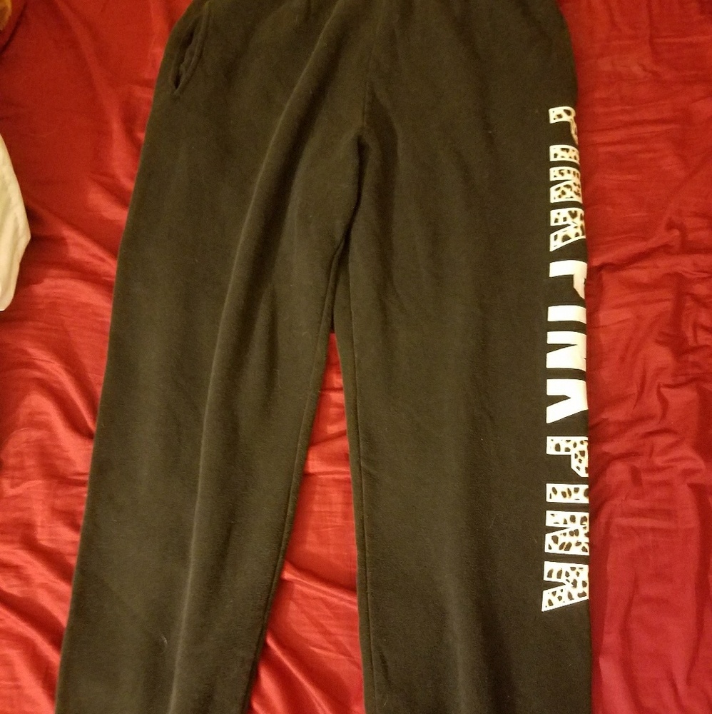 VS Pink Black Cheetah Sweatpants